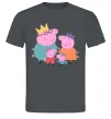 Чоловіча футболка Peppa family Графіт фото