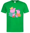 Чоловіча футболка Peppa family Зелений фото