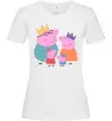 Женская футболка Peppa family Белый фото