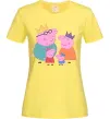 Женская футболка Peppa family Лимонный фото