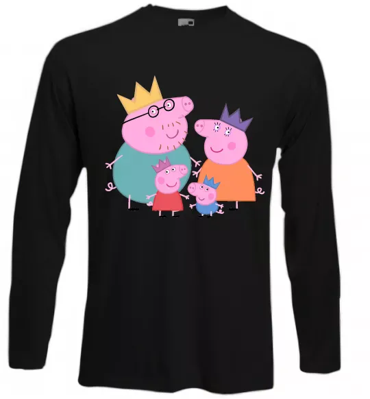 Лонгслив Peppa family Черный фото