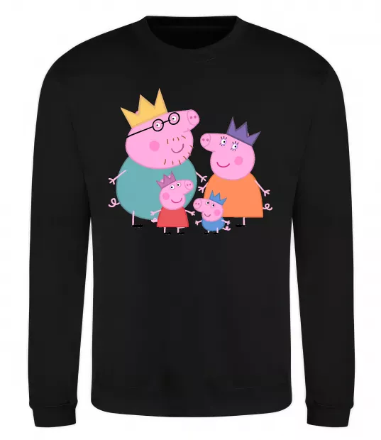 Свитшот Peppa family Черный фото