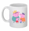 Чашка керамическая Peppa family Белый фото
