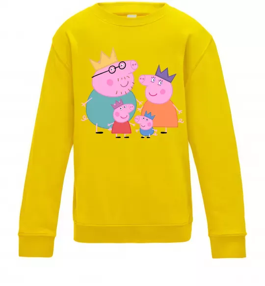 Детский Свитшот Peppa family Солнечно желтый фото