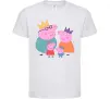 Детская футболка Peppa family Белый фото