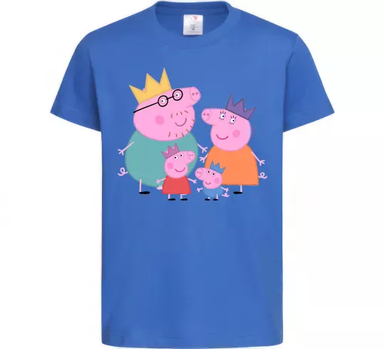 Детская футболка Peppa family Ярко-синий фото