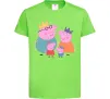 Детская футболка Peppa family Лаймовый фото