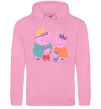 Мужская толстовка (худи) Peppa family Розовый фото