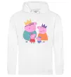 Мужская толстовка (худи) Peppa family Белый фото