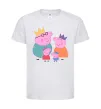Дитяча футболка Peppa family Білий фото