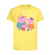 Дитяча футболка Peppa family Лимонний фото