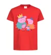 Дитяча футболка Peppa family Червоний фото