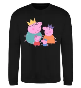 Світшот Peppa family Чорний фото