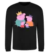 Світшот Peppa family Чорний фото