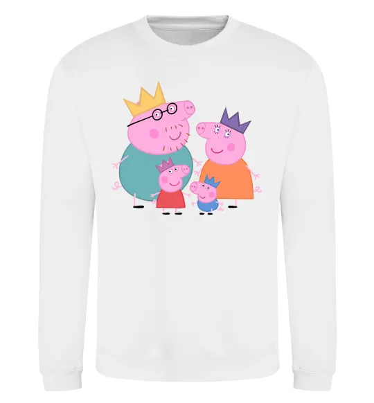 Світшот Peppa family Білий фото