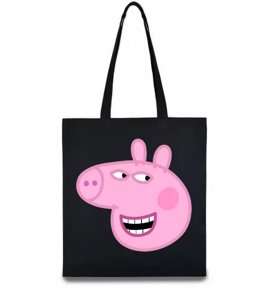 Еко-сумка Peppa face Чорний фото