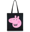 Еко-сумка Peppa face Чорний фото
