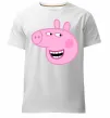 Мужская премиум футболка Peppa face Белый фото