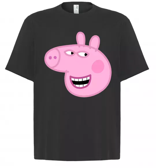Футболка Оверсайз Peppa face Черный фото