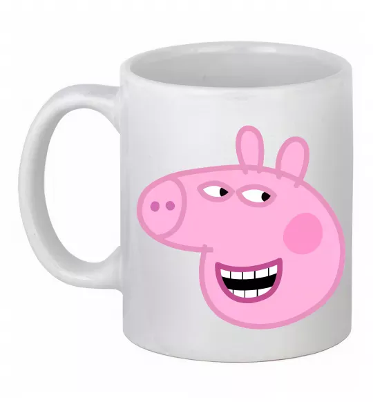 Чашка керамическая Peppa face Белый фото