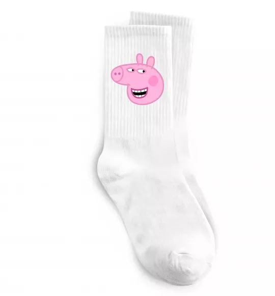 Носки Peppa face Белый фото