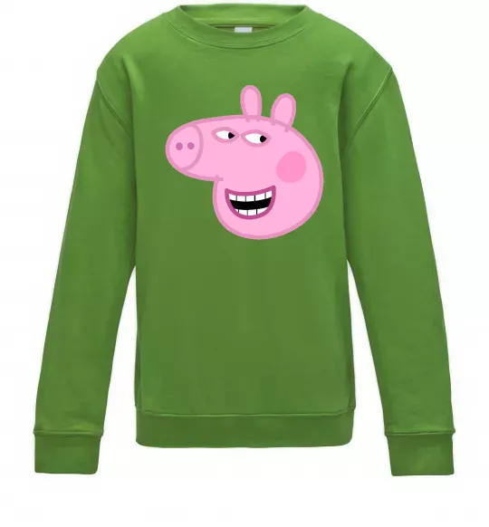 Детский Свитшот Peppa face Лаймовый фото