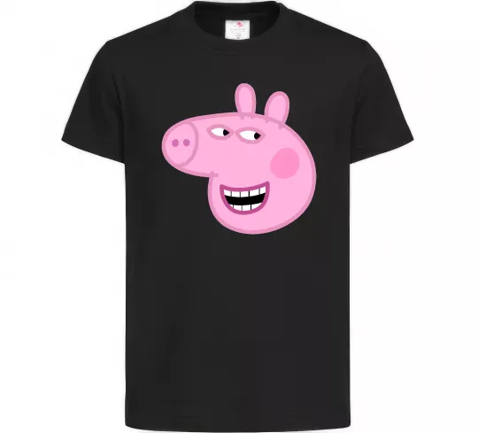 Детская футболка Peppa face Черный фото