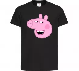 Детская футболка Peppa face Черный фото