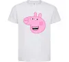 Детская футболка Peppa face Белый фото