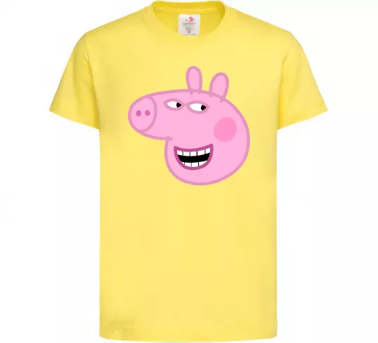 Детская футболка Peppa face Лимонный фото