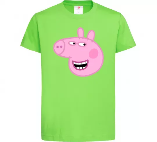 Детская футболка Peppa face Лаймовый фото