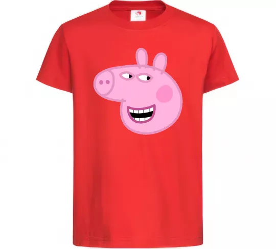 Детская футболка Peppa face Красный фото