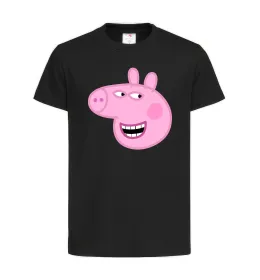 Детская футболка Peppa face Черный фото