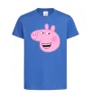 Дитяча футболка Peppa face Яскраво-синій фото