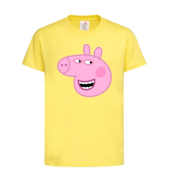 Дитяча футболка Peppa face Лимонний фото