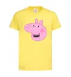 Дитяча футболка Peppa face Лимонний фото