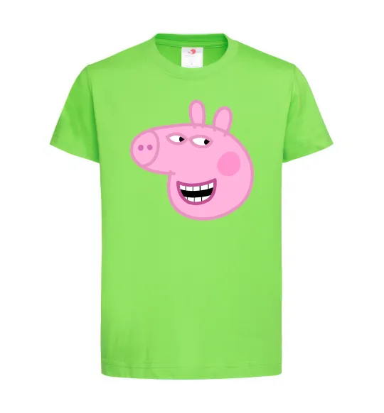 Дитяча футболка Peppa face Лаймовий фото