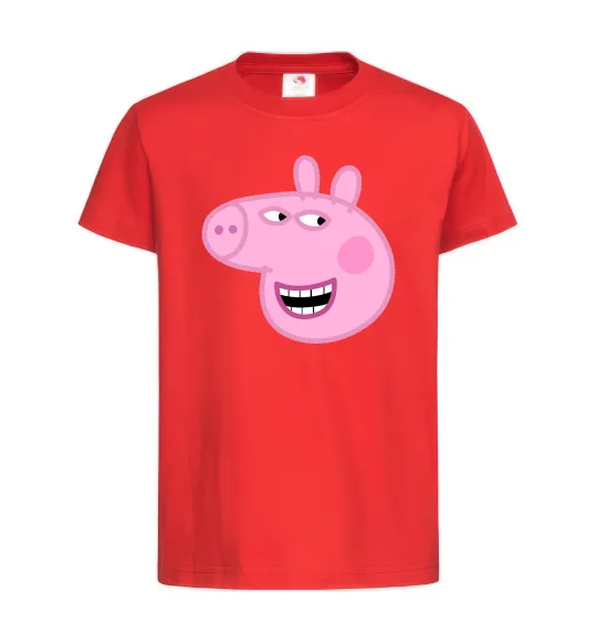 Дитяча футболка Peppa face Червоний фото