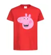 Дитяча футболка Peppa face Червоний фото