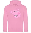 Мужская толстовка (худи) Peppa face Розовый фото