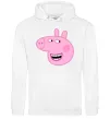 Мужская толстовка (худи) Peppa face Белый фото
