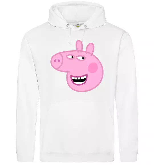Женская толстовка (худи) Peppa face Белый фото