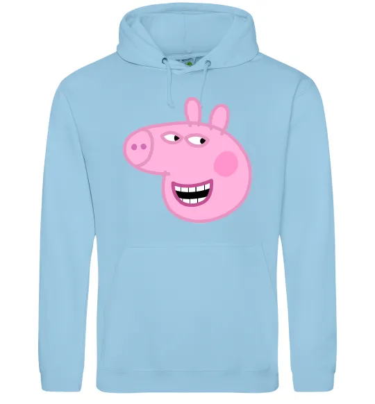 Женская толстовка (худи) Peppa face Голубой фото