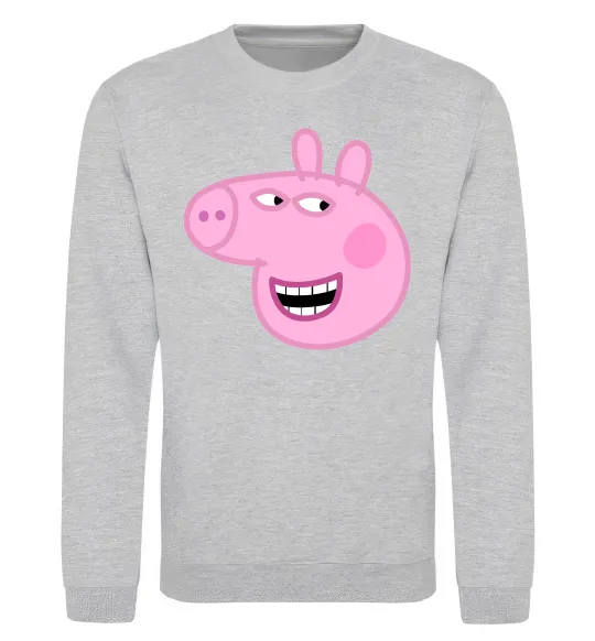 Свитшот Peppa face Серый меланж фото