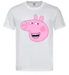 Мужская футболка Peppa face Белый фото
