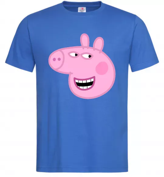 Мужская футболка Peppa face Ярко-синий фото