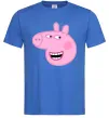 Мужская футболка Peppa face Ярко-синий фото