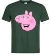 Мужская футболка Peppa face Темно-зеленый фото