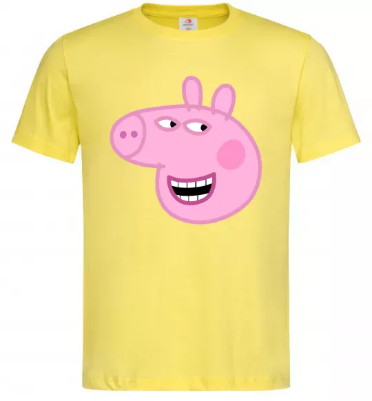 Мужская футболка Peppa face Лимонный фото