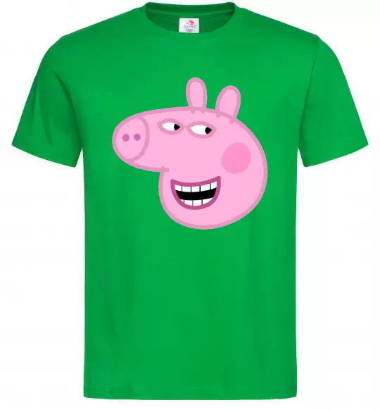 Мужская футболка Peppa face Зеленый фото